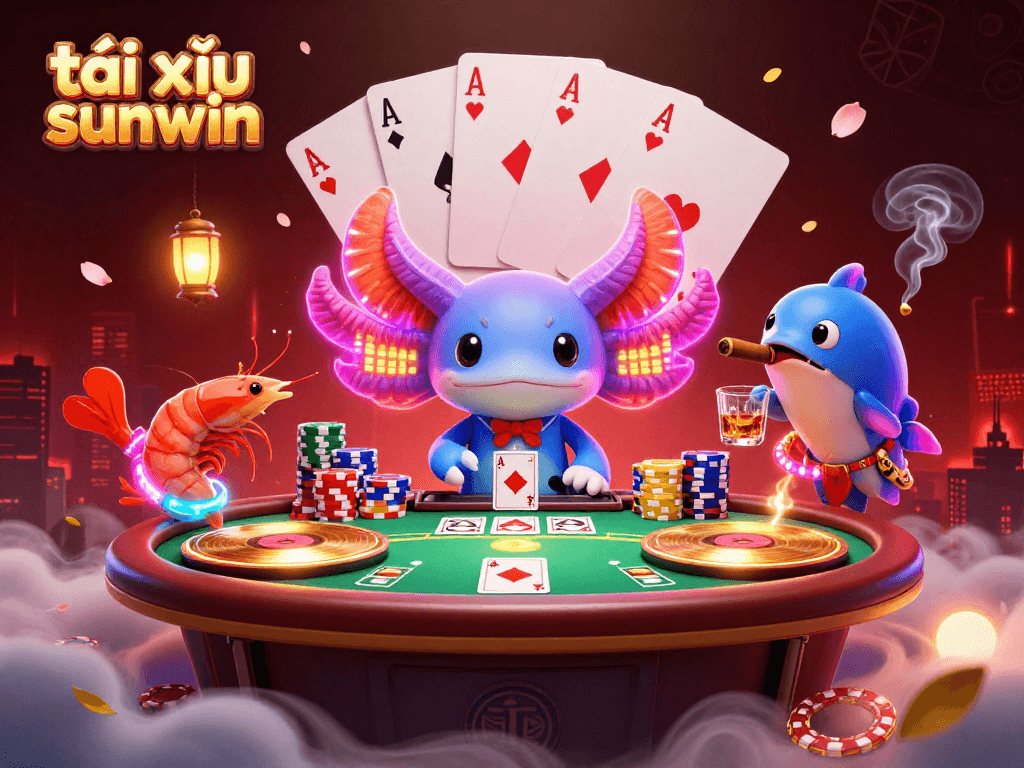Experience excitement at tài xỉu sunwin with vibrant characters and dynamic poker action.