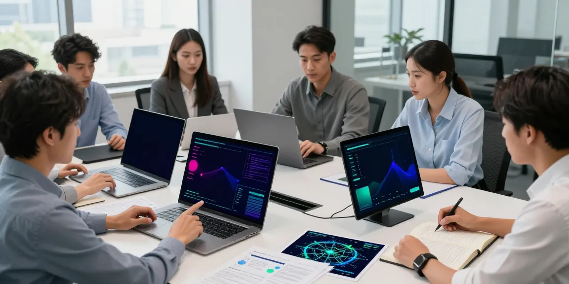 Cybersecurity Frankfurt Team in einem modernen Büro analysiert Bedrohungen und Sicherheitsstrategien.