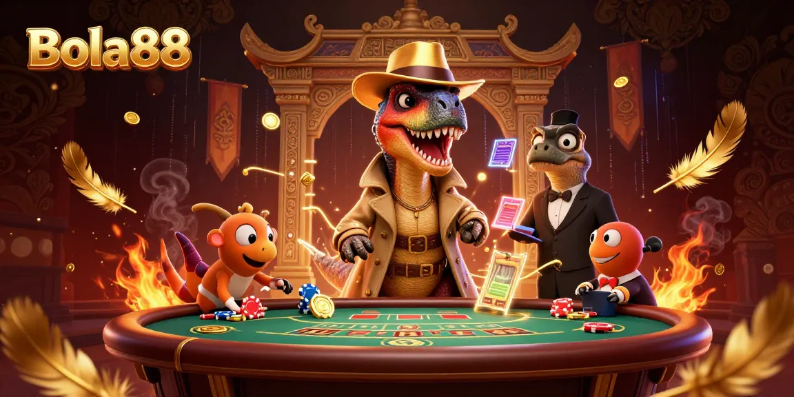 Join the action at Bola88 with a clever velociraptor counting cards at the blackjack table.